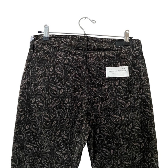 NWT AG x Anthropologie Velvet High Rise Stevie Ankle Skinny Jean brown black 32 - Picture 8 of 16